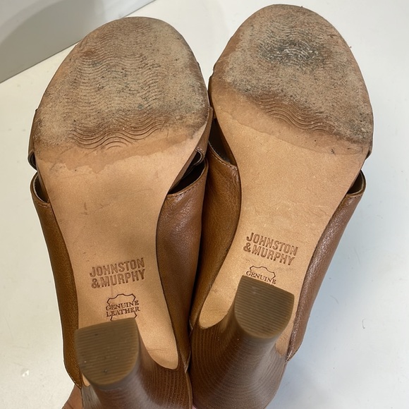 Johnston and Murphy 3" high heel | criscross/woven leather | open toe | size 7 - Picture 6 of 6